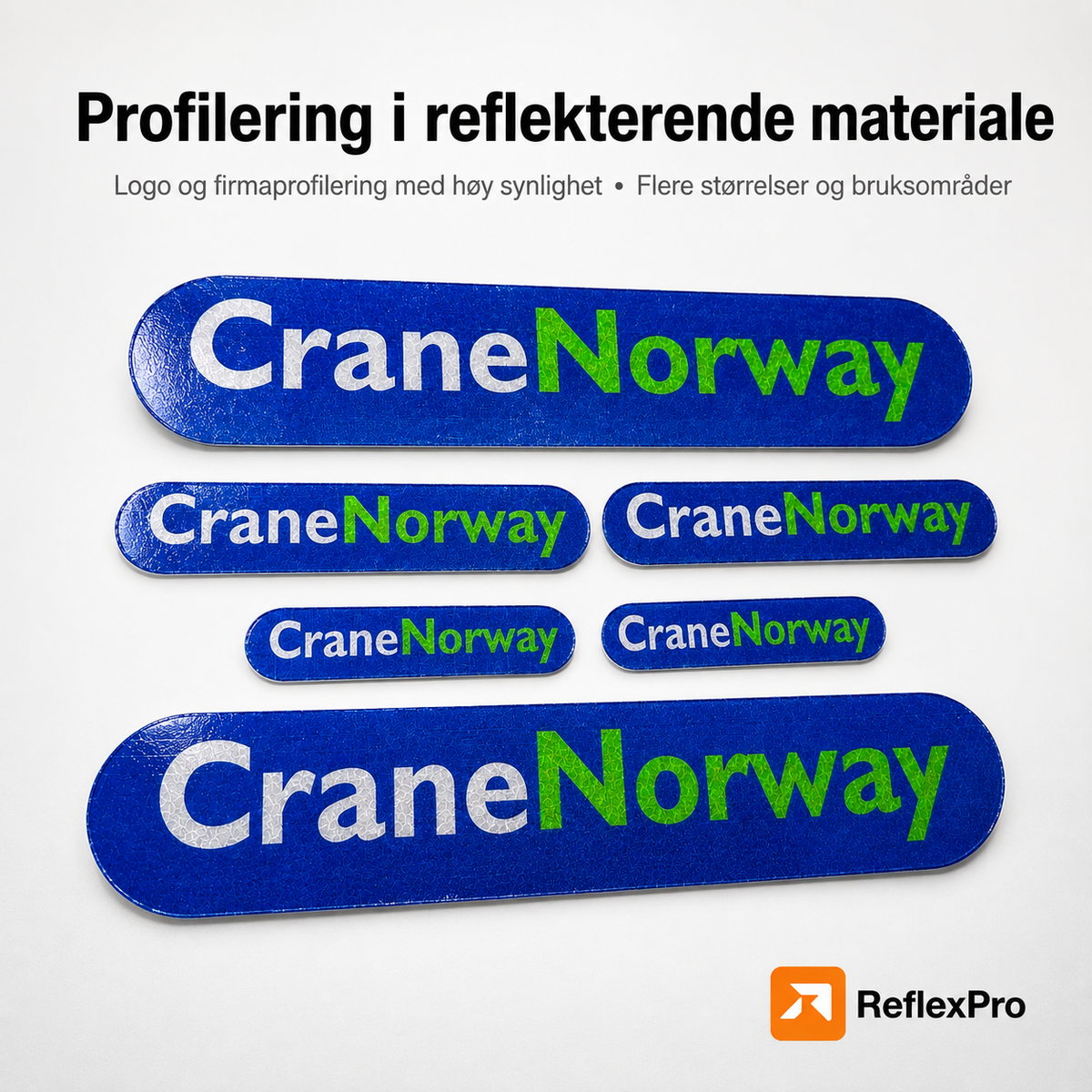 Reflekterende firmamerker med logo