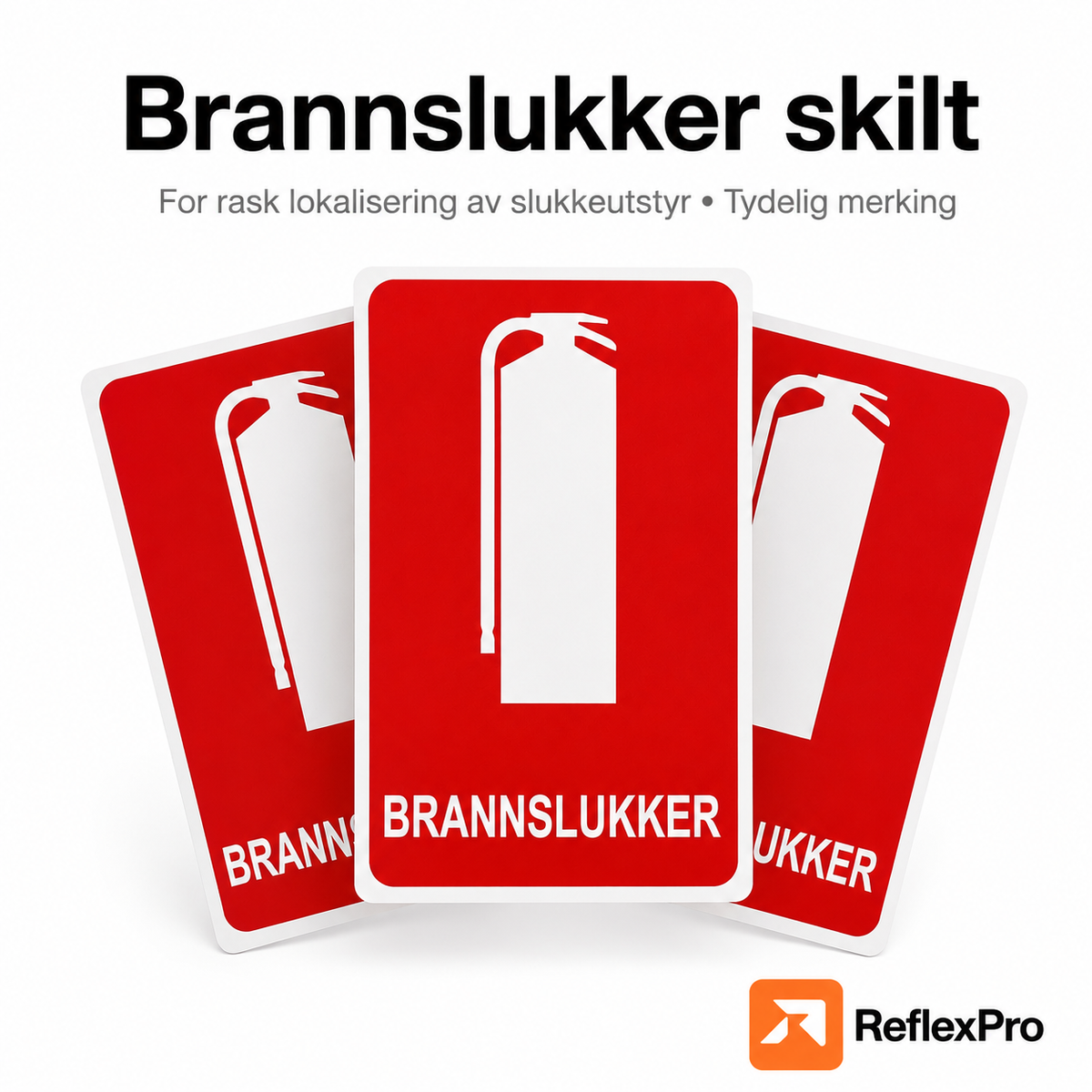 Brannslukker skilt – 30 x 21 cm