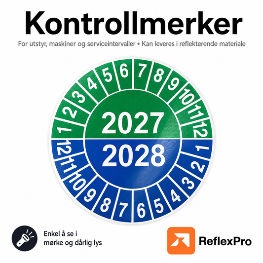 Kontrollmerker / årskontroll i refleks