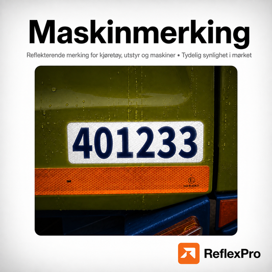 Refleksmerking for maskiner & kjøretøy