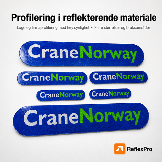 Reflekterende firmamerker med logo